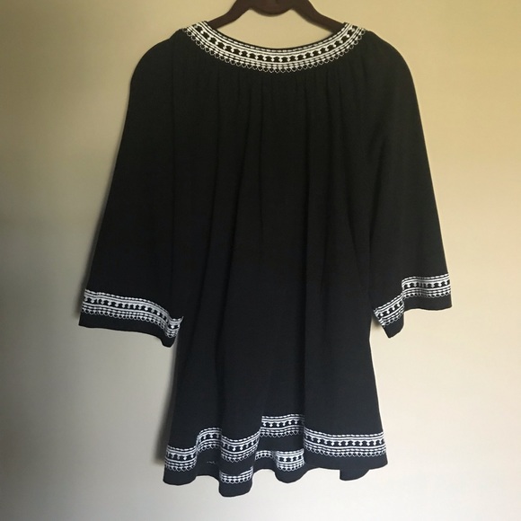 Denim & Co perfect jersey top with embroidered hem - Picture 8 of 13